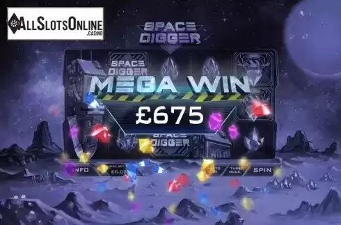 Mega Win. Space Digger from Playtech