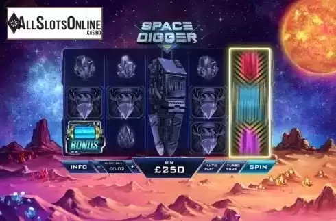 Reel Screen. Space Digger from Playtech
