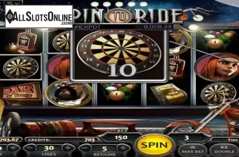 Win Screen. Spin to Ride from Nucleus Gaming