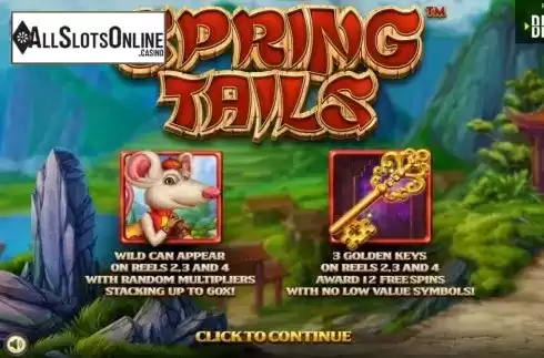 Start Screen. Spring Tails from Betsoft