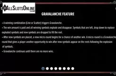 Gravalanche Feature screen