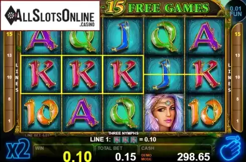 Win screen 3. Three Nymphs from Casino Technology