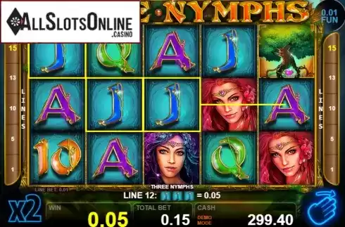 Win screen 1. Three Nymphs from Casino Technology