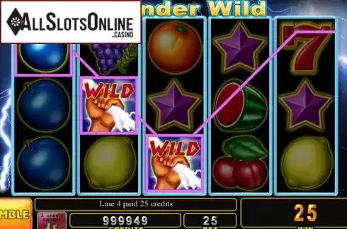 Win Screen. Thunder Wild from Noble Gaming