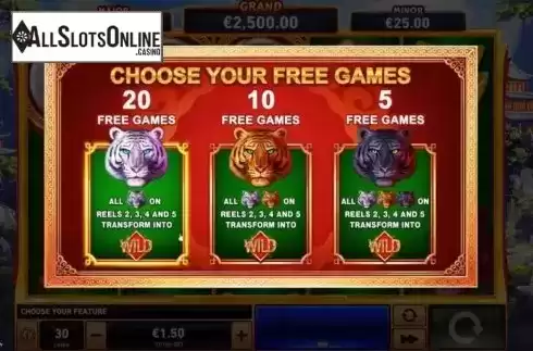 Free Spins 1. Tiger Stacks from Rarestone Gaming