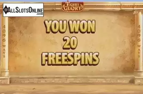 Free Spins Awarded. Tiger's Glory from Quickspin