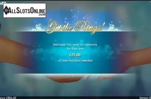 Bonus game total win screen. Tie the Knot from GECO Gaming