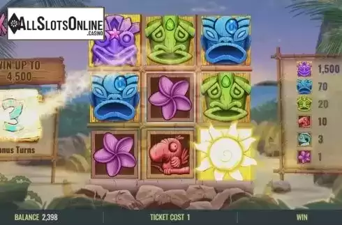Game Screen 2. Tiki-Tac-Toe from IGT