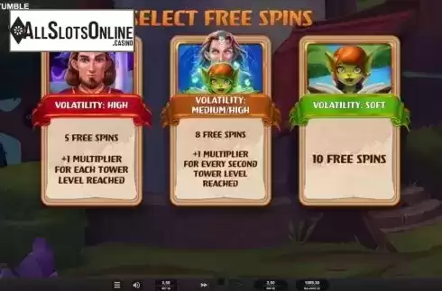 Free Spins 2. Tower Tumble from Relax Gaming