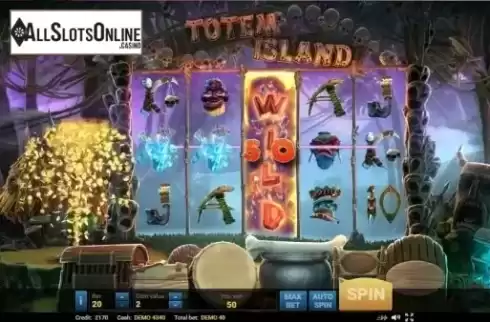 Wild Win screen. Totem Island from Evoplay Entertainment