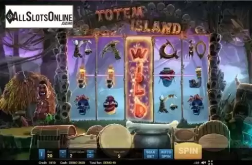 Expanding Sympbols screen. Totem Island from Evoplay Entertainment