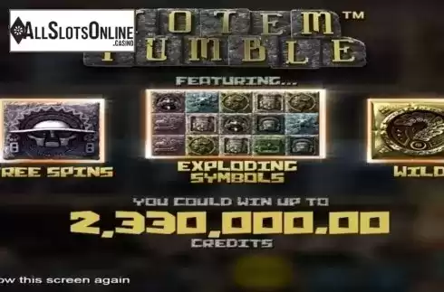 Start Screen. Totem Tumble from Nucleus Gaming