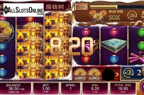 Free spins screen 3. Tree of Gold from Kalamba Games