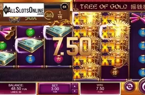 Wild win screen. Tree of Gold from Kalamba Games