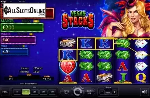 Win screen. Vegas Stacks from AGS