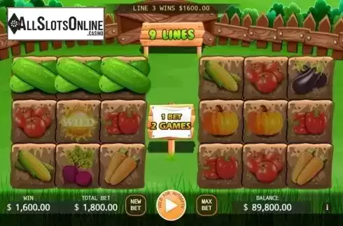 Win Screen 3. Veggies Plot from KA Gaming