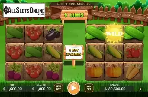 Win Screen 4. Veggies Plot from KA Gaming