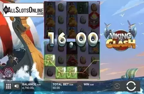 Win screen. Viking Clash from Push Gaming