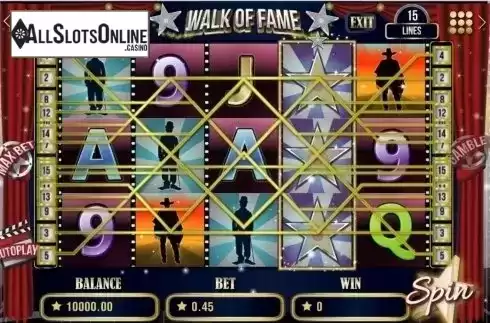 Screen3. Walk of Fame from Booming Games