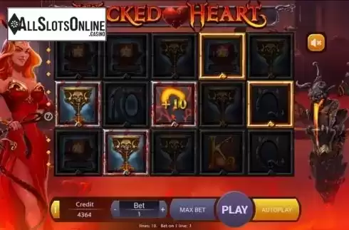 Win screen 2. Wicked Heart from Mancala Gaming