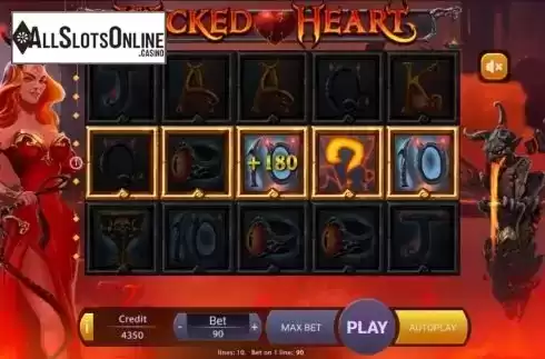 Win screen. Wicked Heart from Mancala Gaming
