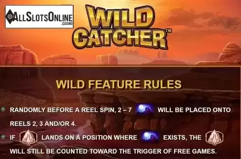 Paytable 1. Wild Catcher from Wild Streak Gaming