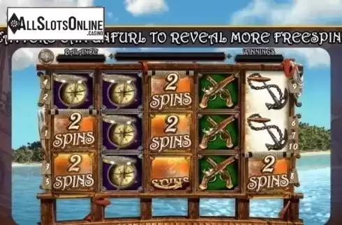 Free Spins Screen. Wild Cannons from CR Games