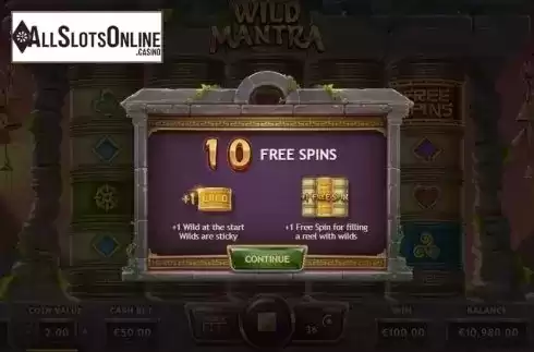 Free Spins Granted. Wild Mantra from Yggdrasil