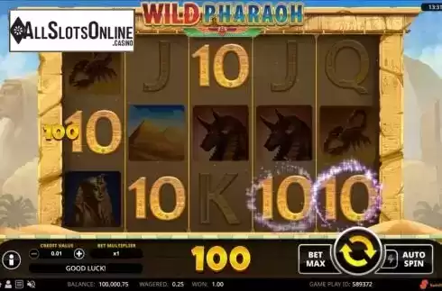 Win screen. Wild Pharaoh from Swintt