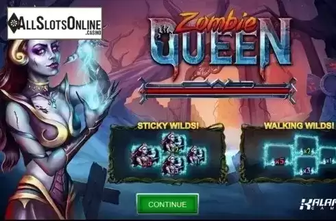 Start Screen. Zombie Queen from Kalamba Games