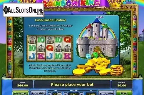 Paytable 3. Rainbow King from Greentube