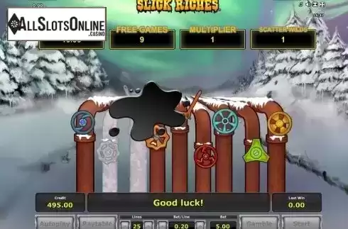 Bonus game screen 2. Slick Riches from Greentube