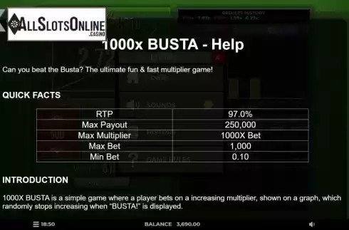 Info. 1000x Busta from 4ThePlayer