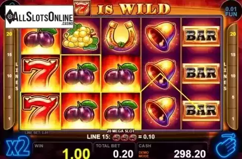 Win screen 2. 20 Mega Slot from Casino Technology