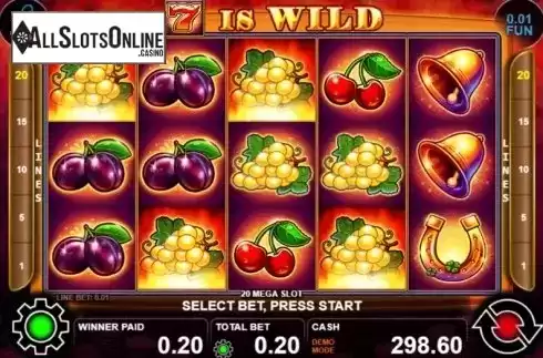 Win screen 3. 20 Mega Slot from Casino Technology