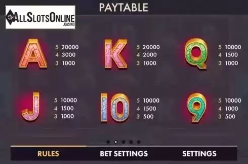 Paytable 2. Magic Dradons from NetGame