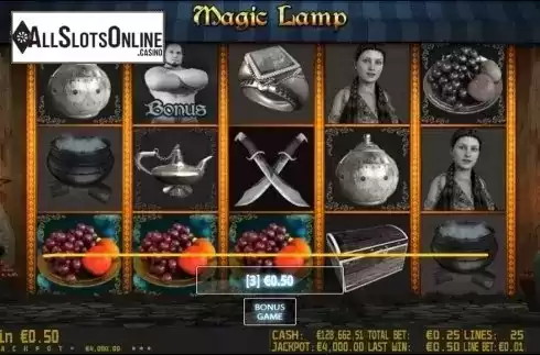 Bonusgame win. Magic Lamp HD from World Match