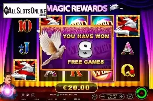 Free spins. Magic Rewards from Ainsworth