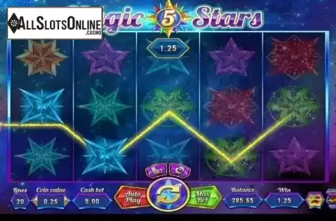 Win Screen. Magic Stars 5 from Wazdan