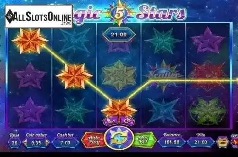Win Screen. Magic Stars 5 from Wazdan