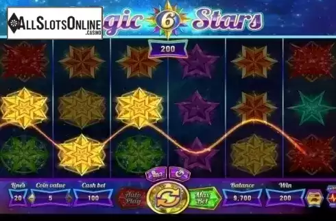 Win Screen. Magic Stars 6 from Wazdan