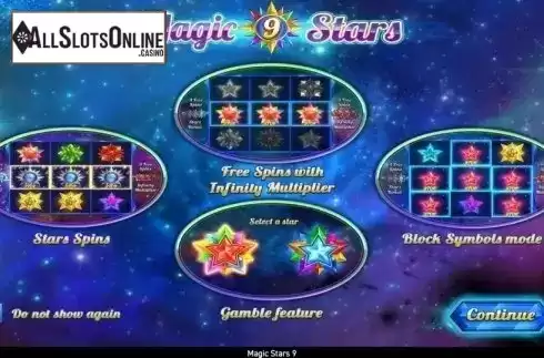 Start Screen. Magic Stars 9 from Wazdan