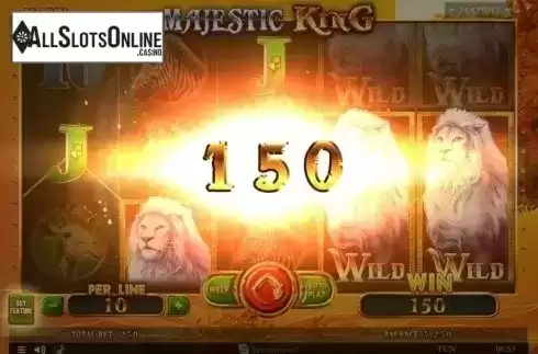 Win Screen. Majestic King from Spinomenal