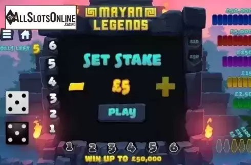 Set Stake. Mayan Legends from Instant Win Gaming