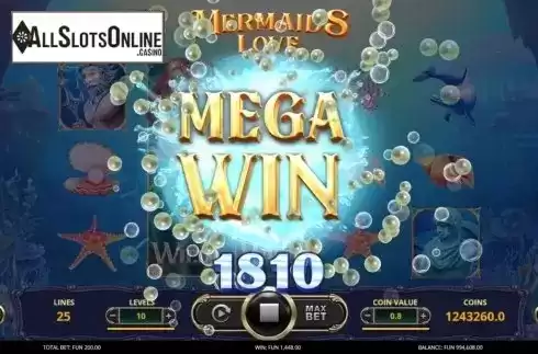 Mega Win. Mermaid's Love from Leap Gaming