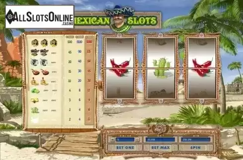Win Screen 2. Mexican Slots from GamesOS