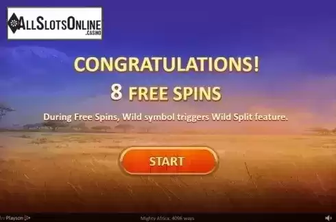 Free Spins Triggered. Mighty Africa from Playson