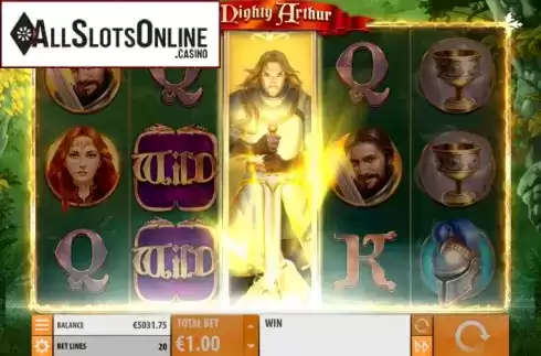Win Screen 3. Mighty Arthur from Quickspin
