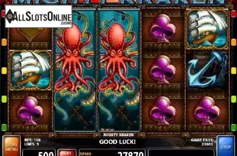Screen 2. Mighty Kraken from Casino Technology