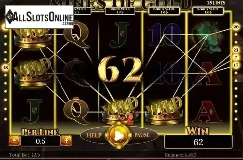 Win Screen 3. Mines of Gold from Spinomenal